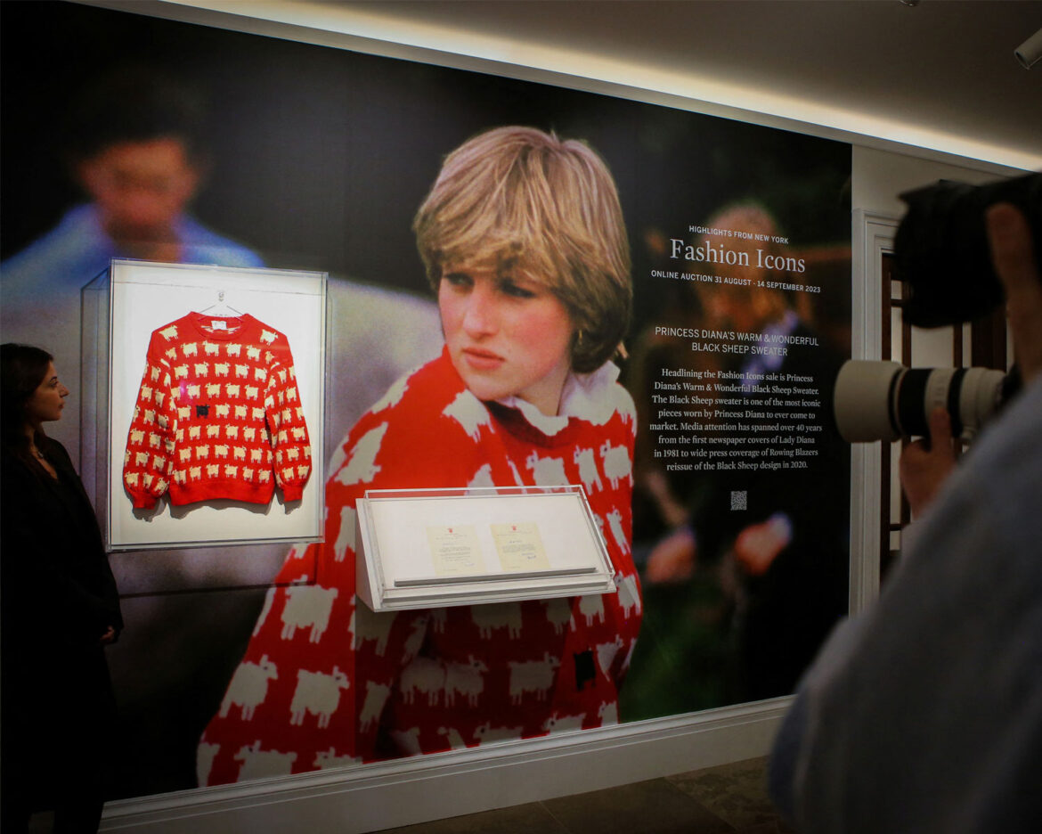 Princess-Diana-Black-sheep-Sweater-for-Auction