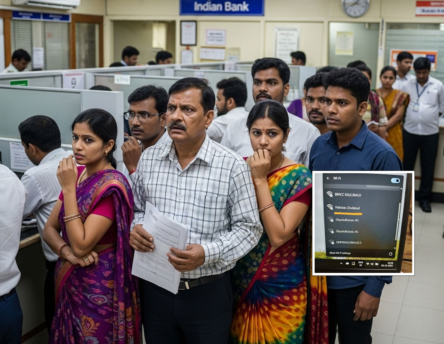 Wi-Fi at Indian bank reportedly renamed “Pakistan Zindabad,” sparks panic among customers